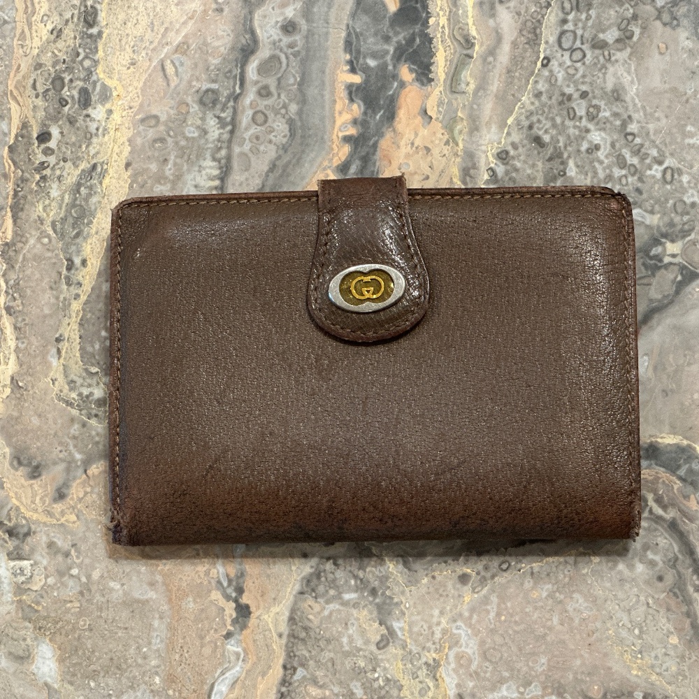 Vintage Gucci Wallet brown leather